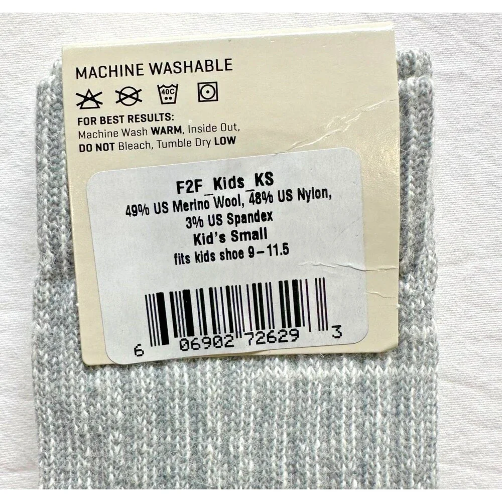 Farm to Feet Kids Ballston Lightweight Hiking Merino Wool Crew Socks Size S